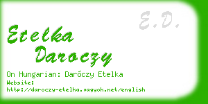 etelka daroczy business card
